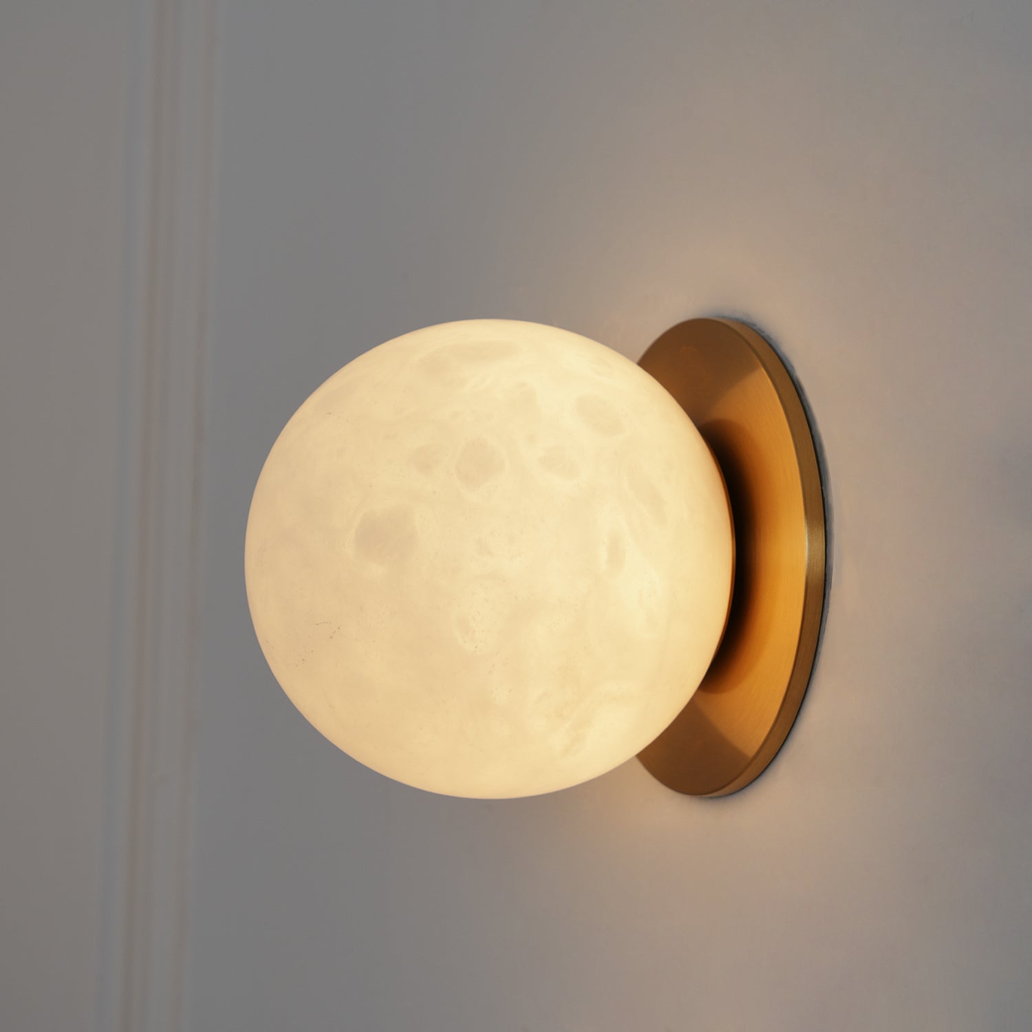Kristy Alabaster Mini Orb Wall Lamp - Letslighting