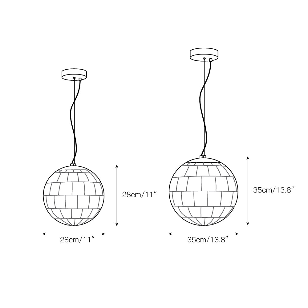 Fljotuvye Modern Ball Alabaster Pendant Light - Letslighting