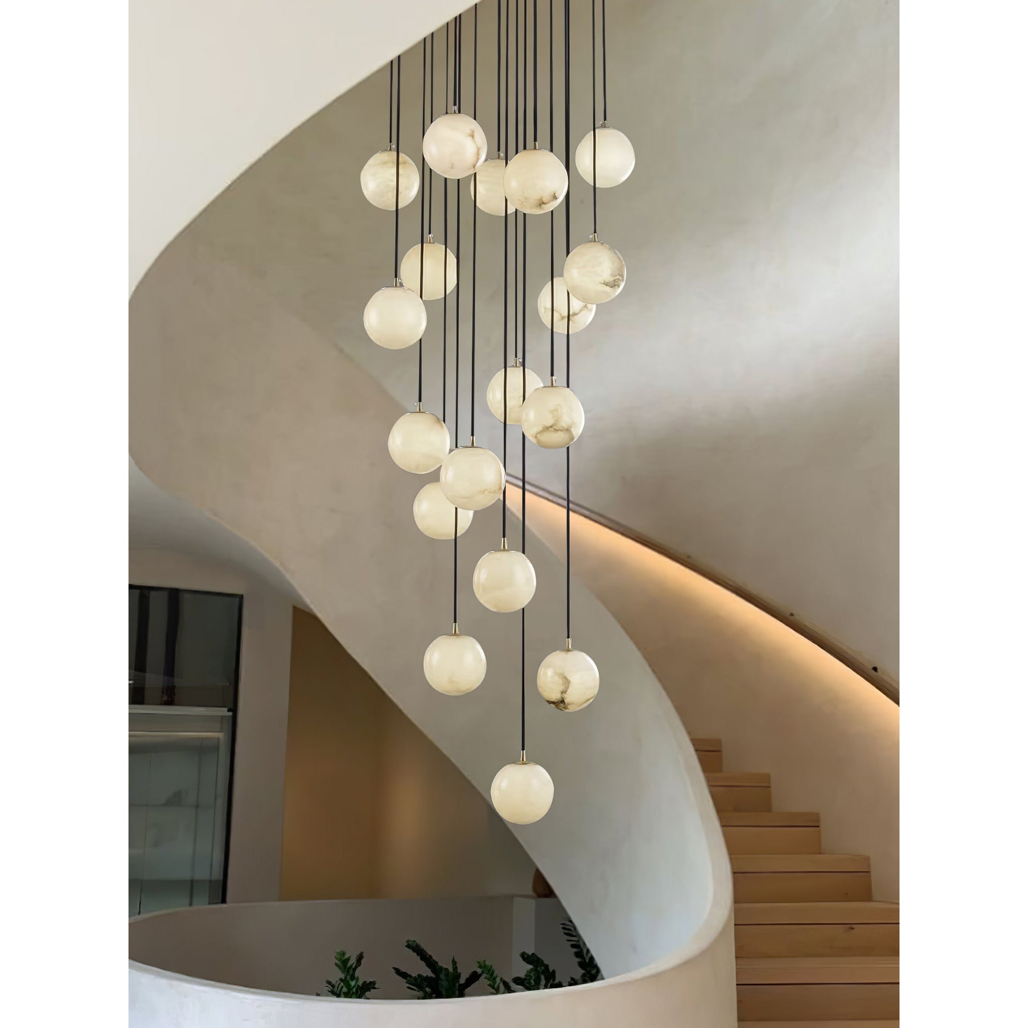 Afralia Balls Alabaster Modern Cluster Chandelier - Letslighting