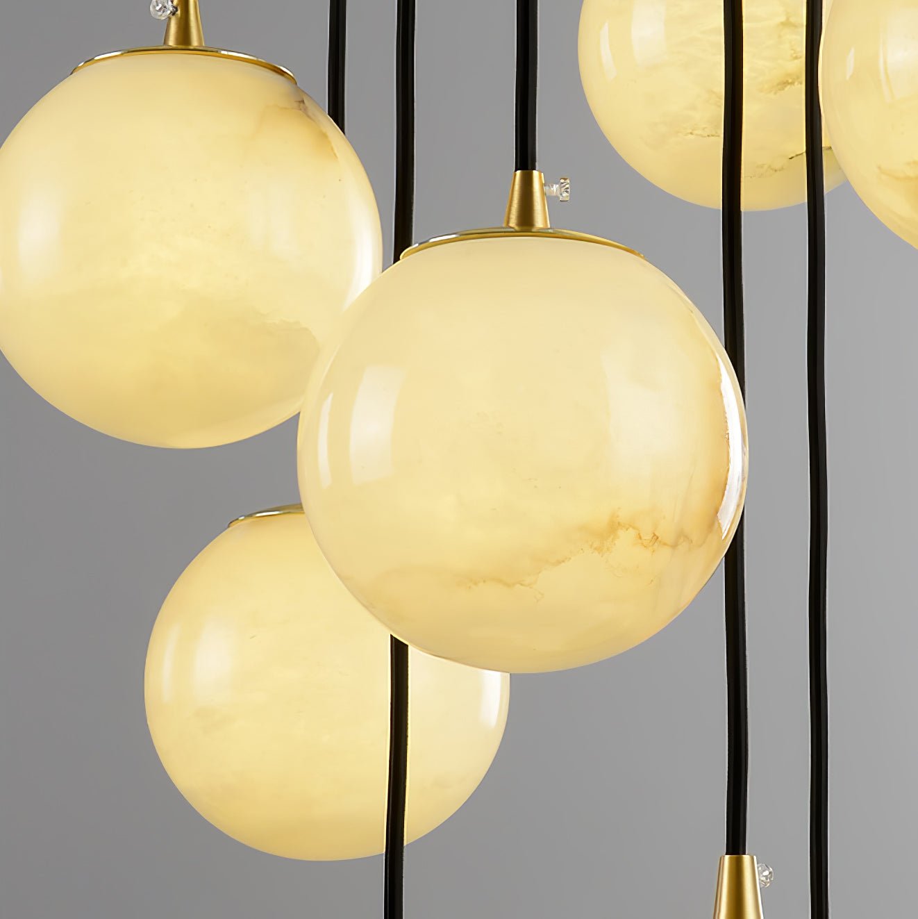 Afralia Balls Alabaster Modern Cluster Chandelier - Letslighting