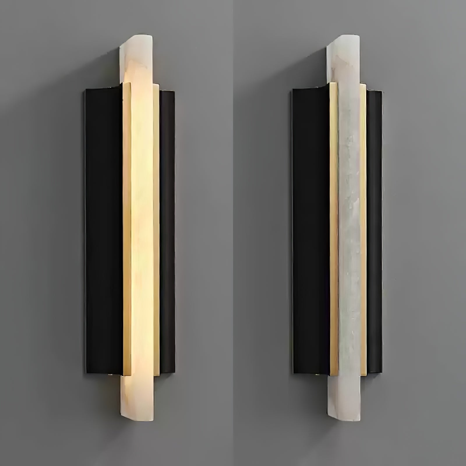 Blade Modern Metal & Alabaster Wall light