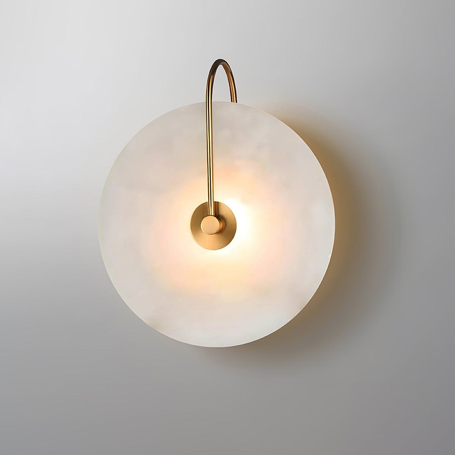 Kristy Alabaster LED Wall Lamp Round Iconic Circular - Letslighting