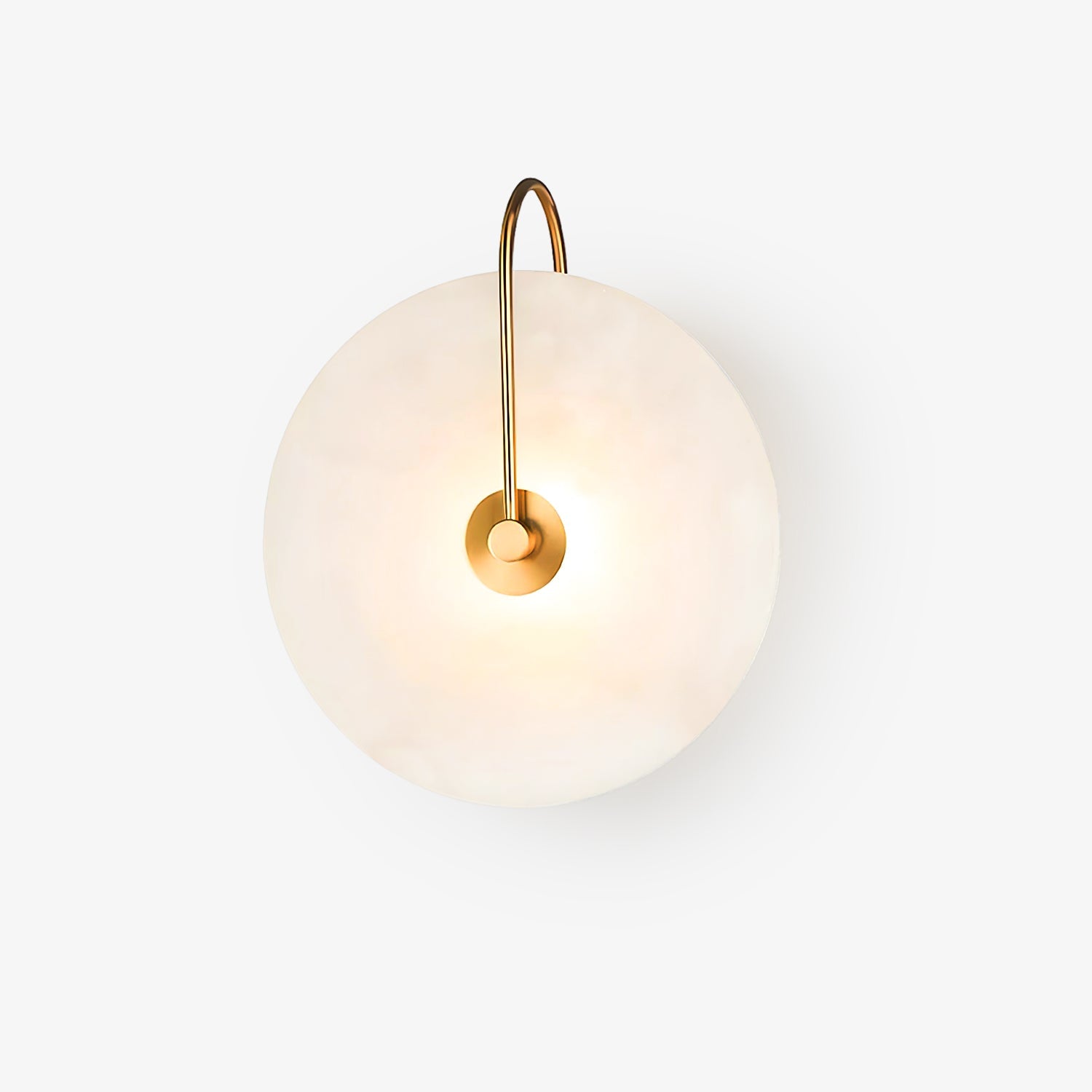 Kristy Alabaster LED Wall Lamp Round Iconic Circular - Letslighting