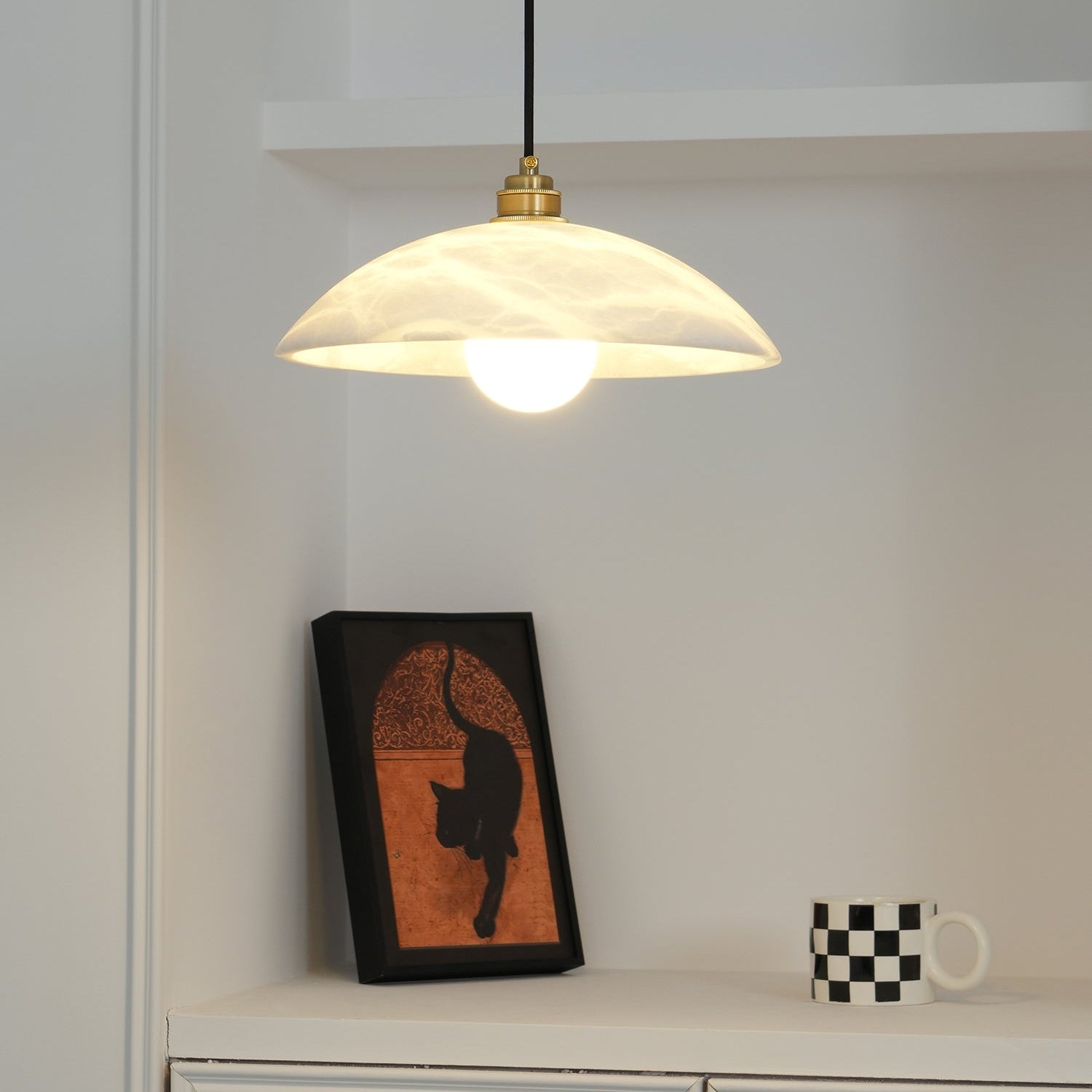 Nerea Minimalist Alabaster Pendant Light - Letslighting