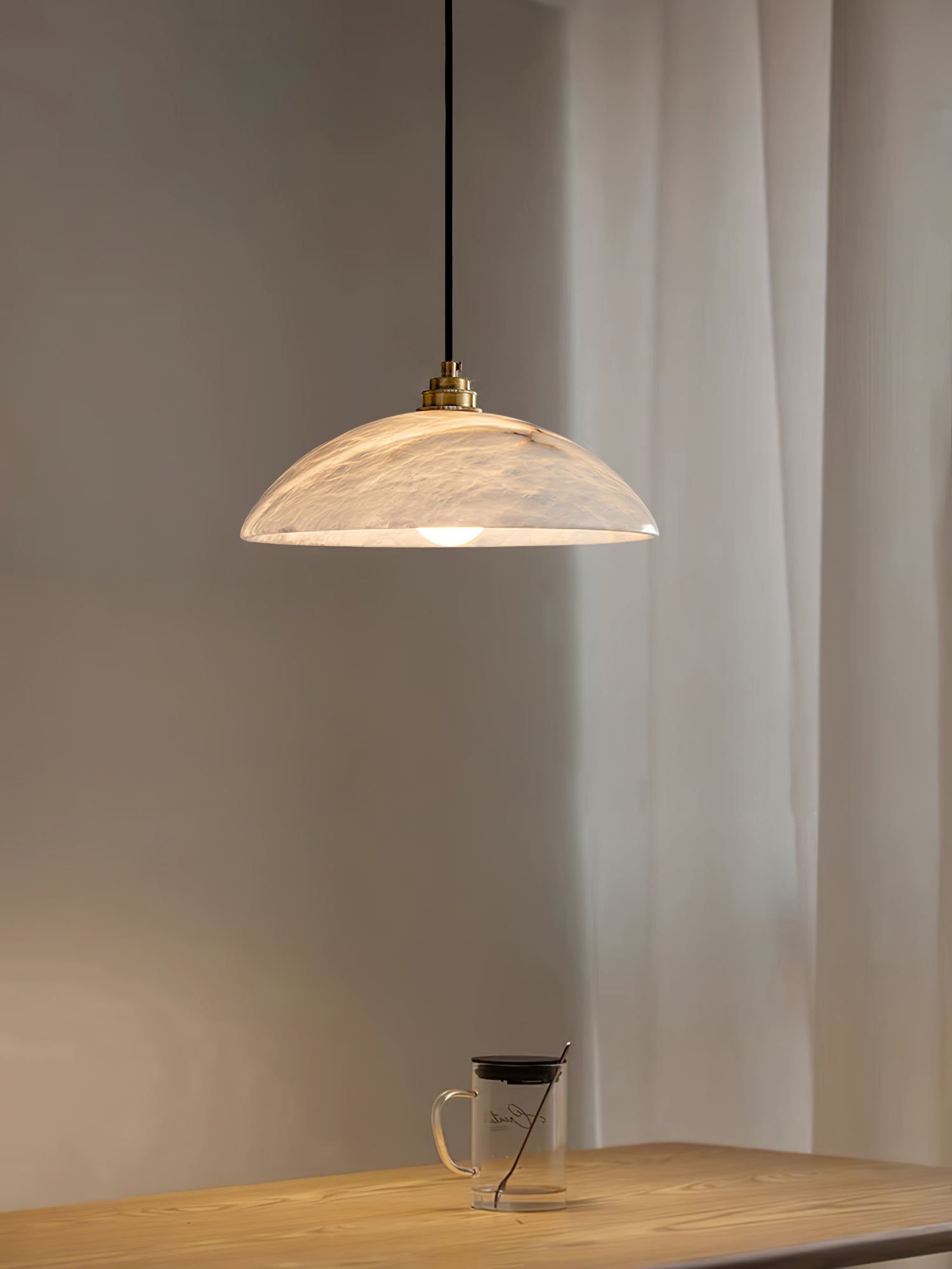 Nerea Minimalist Alabaster Pendant Light - Letslighting