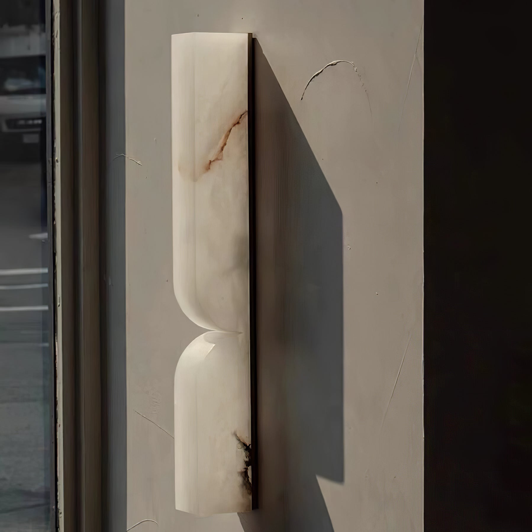 Lunaris Alabaster Rectangular Wall Lamp - Letslighting