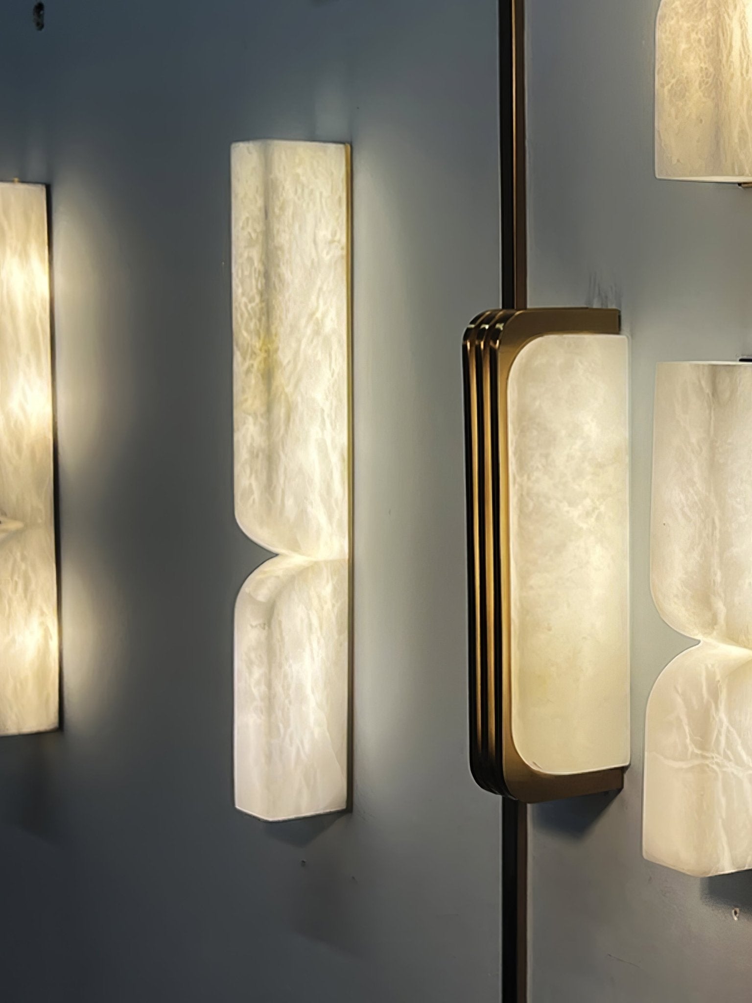 Lunaris Alabaster Rectangular Wall Lamp - Letslighting