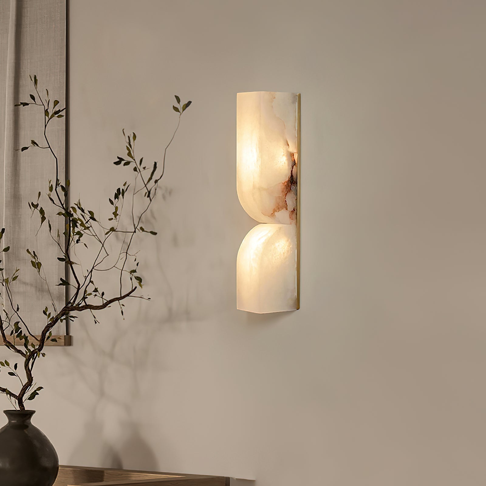 Lunaris Alabaster Rectangular Wall Lamp - Letslighting