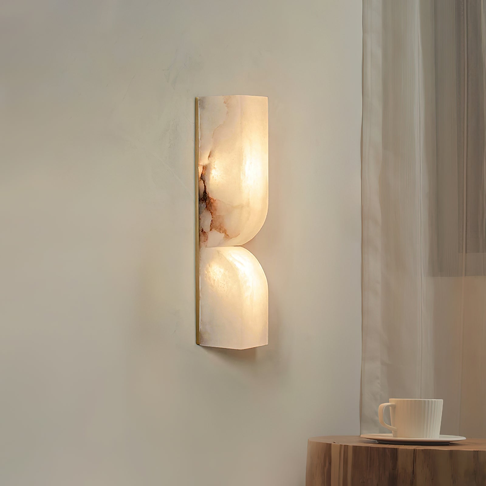 Lunaris Alabaster Rectangular Wall Lamp - Letslighting