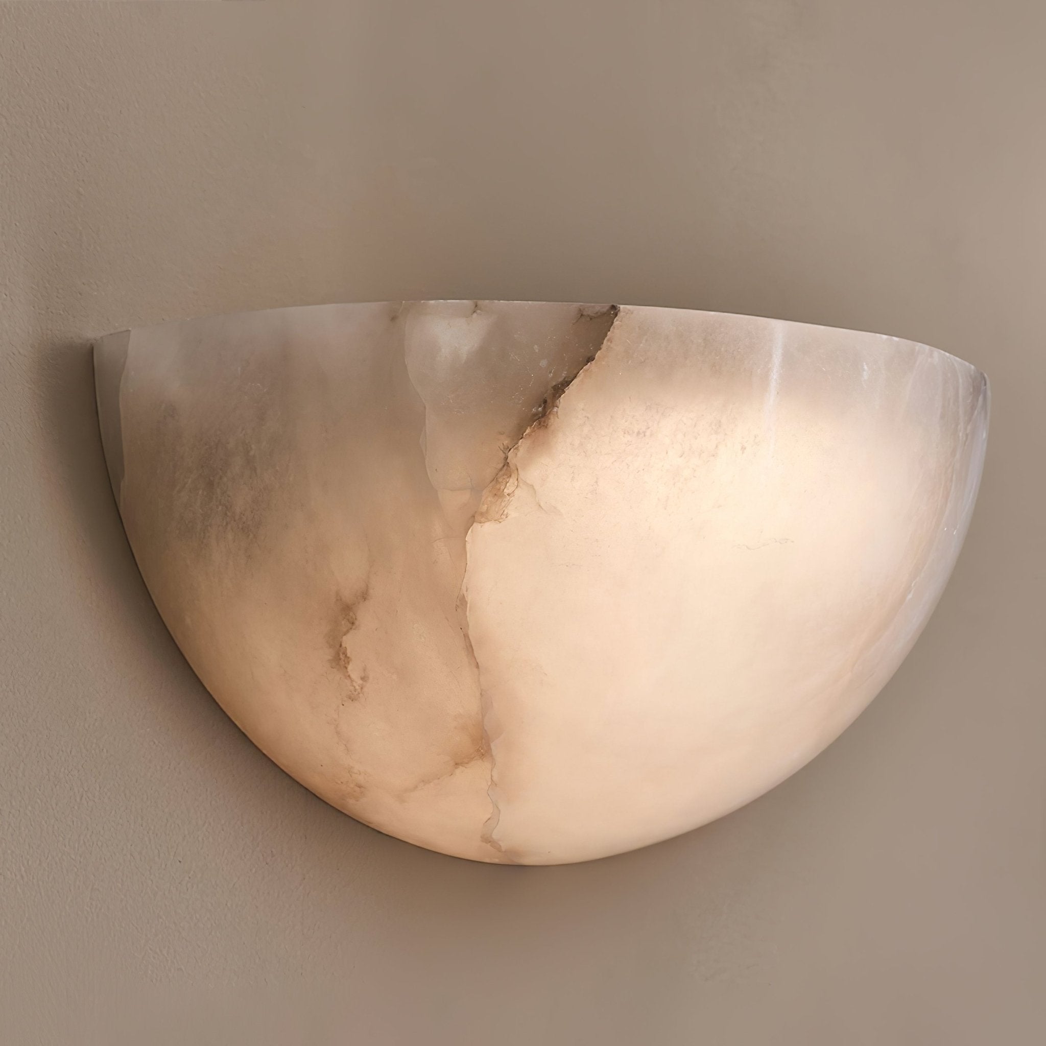 Selene Half-moon Alabaster Wall Light