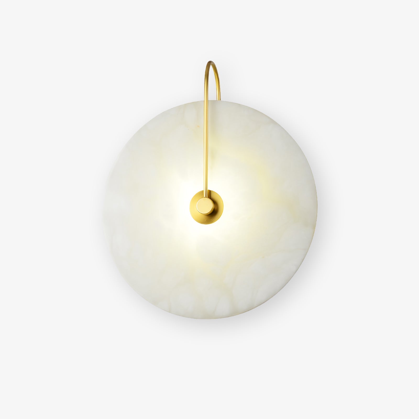 Kristy Alabaster LED Wall Lamp Round Iconic Circular - Letslighting