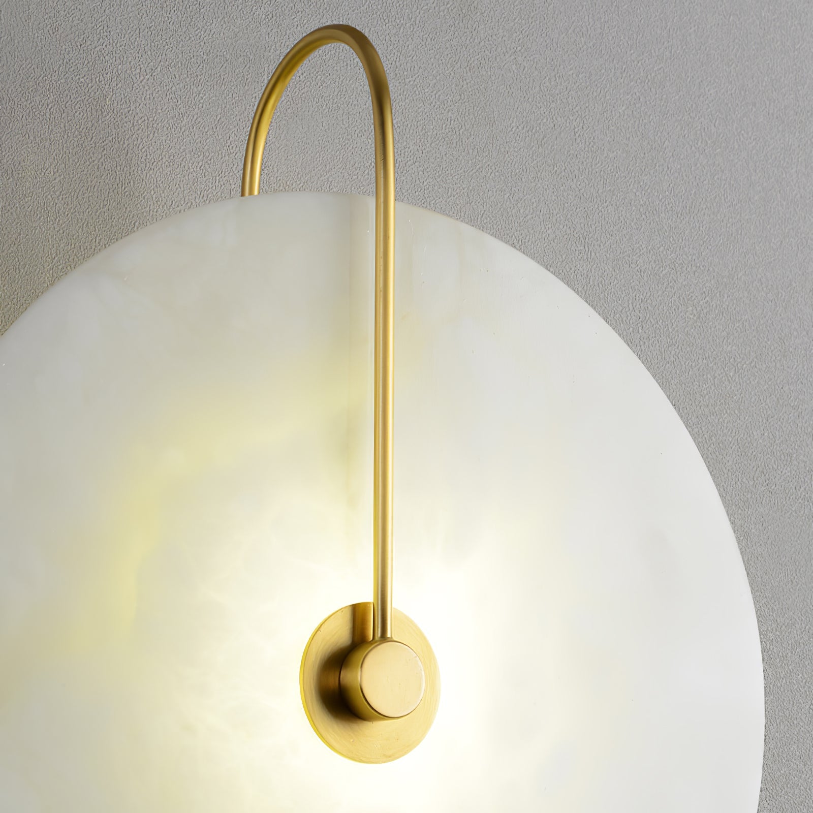 Kristy Alabaster LED Wall Lamp Round Iconic Circular - Letslighting