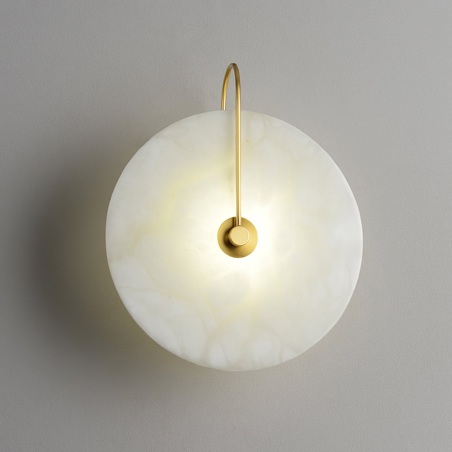 Kristy Alabaster LED Wall Lamp Round Iconic Circular - Letslighting