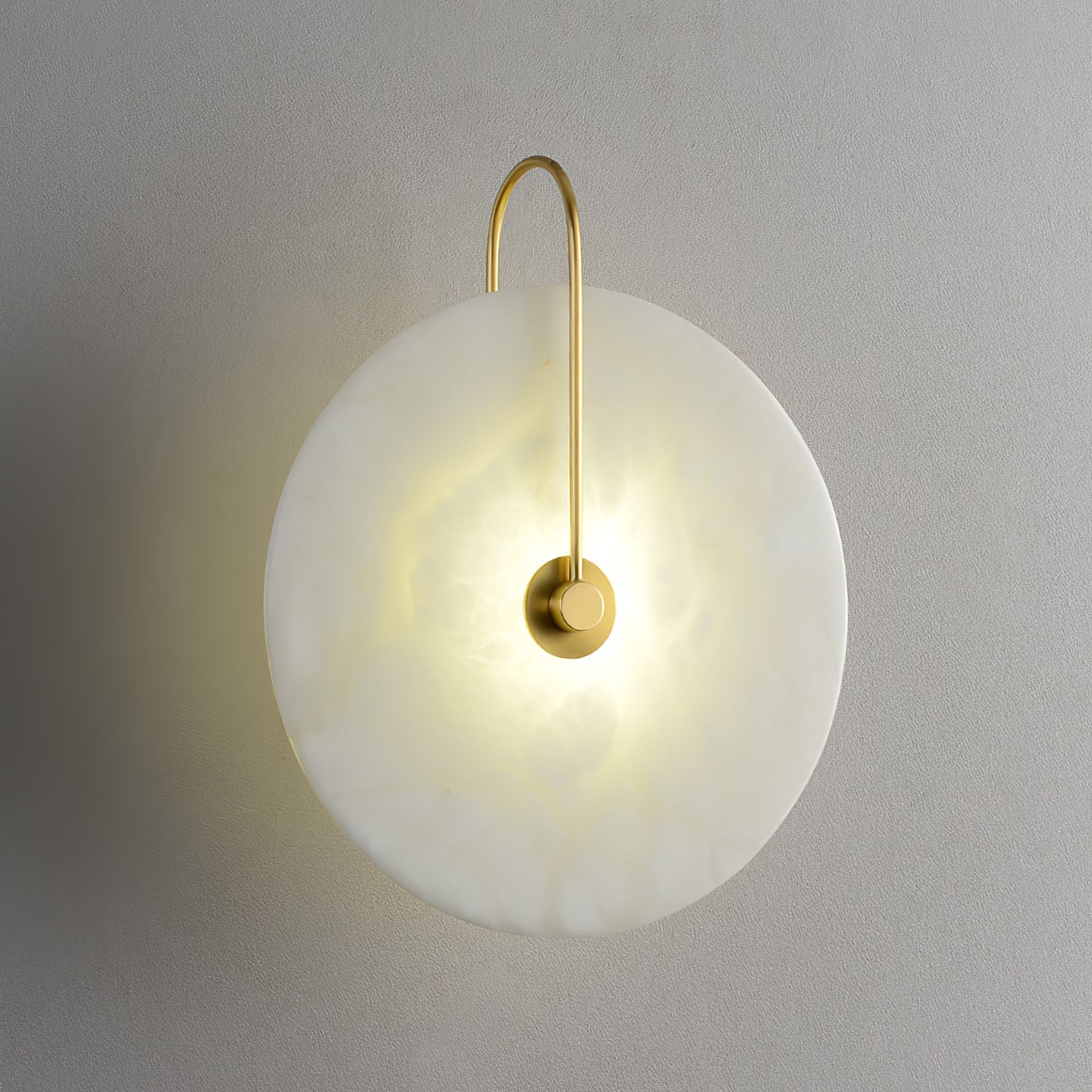 Kristy Alabaster LED Wall Lamp Round Iconic Circular - Letslighting