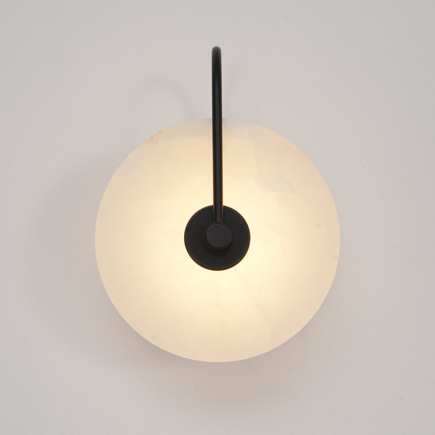 Kristy Alabaster LED Wall Lamp Round Iconic Circular - Letslighting