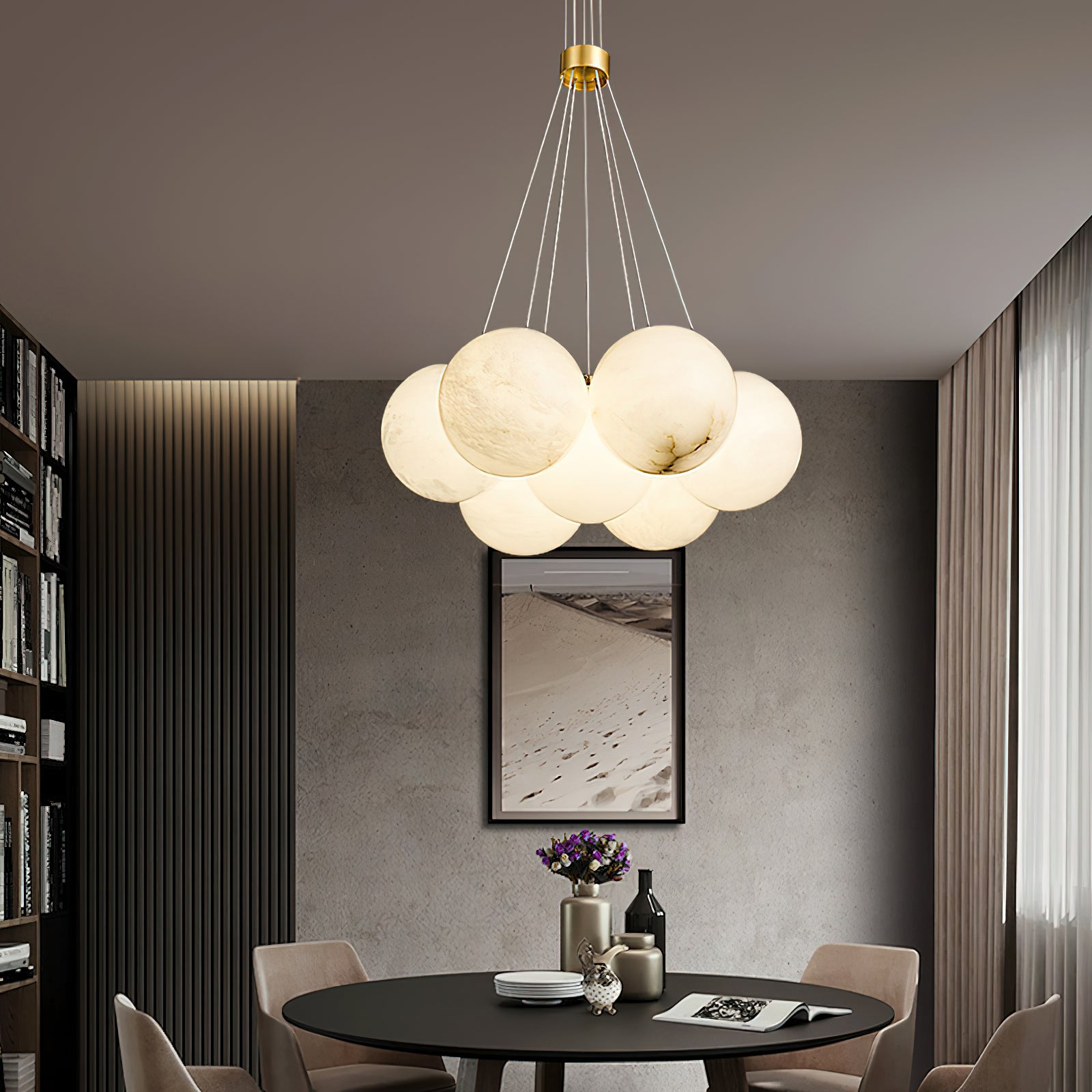 Lunar Alabaster Cluster Chandelier - Letslighting