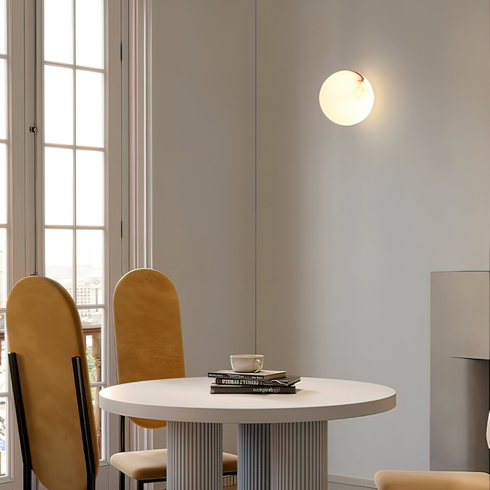 Kristy Alabaster Mini Orb Wall Lamp - Letslighting