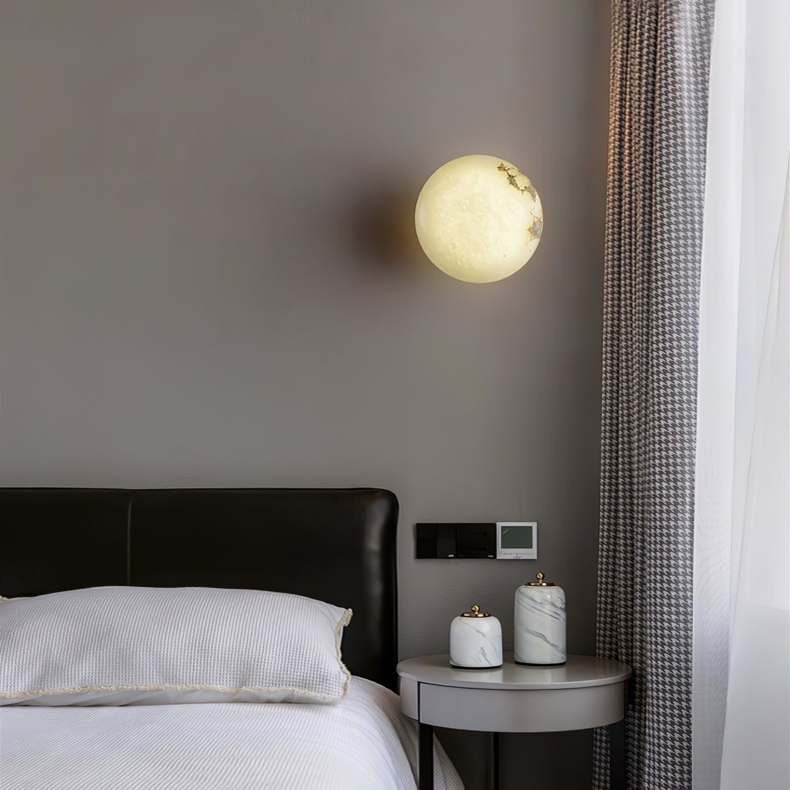 Vanorara Minimalist Alabaster Flush Mount Ceiling Light - Letslighting
