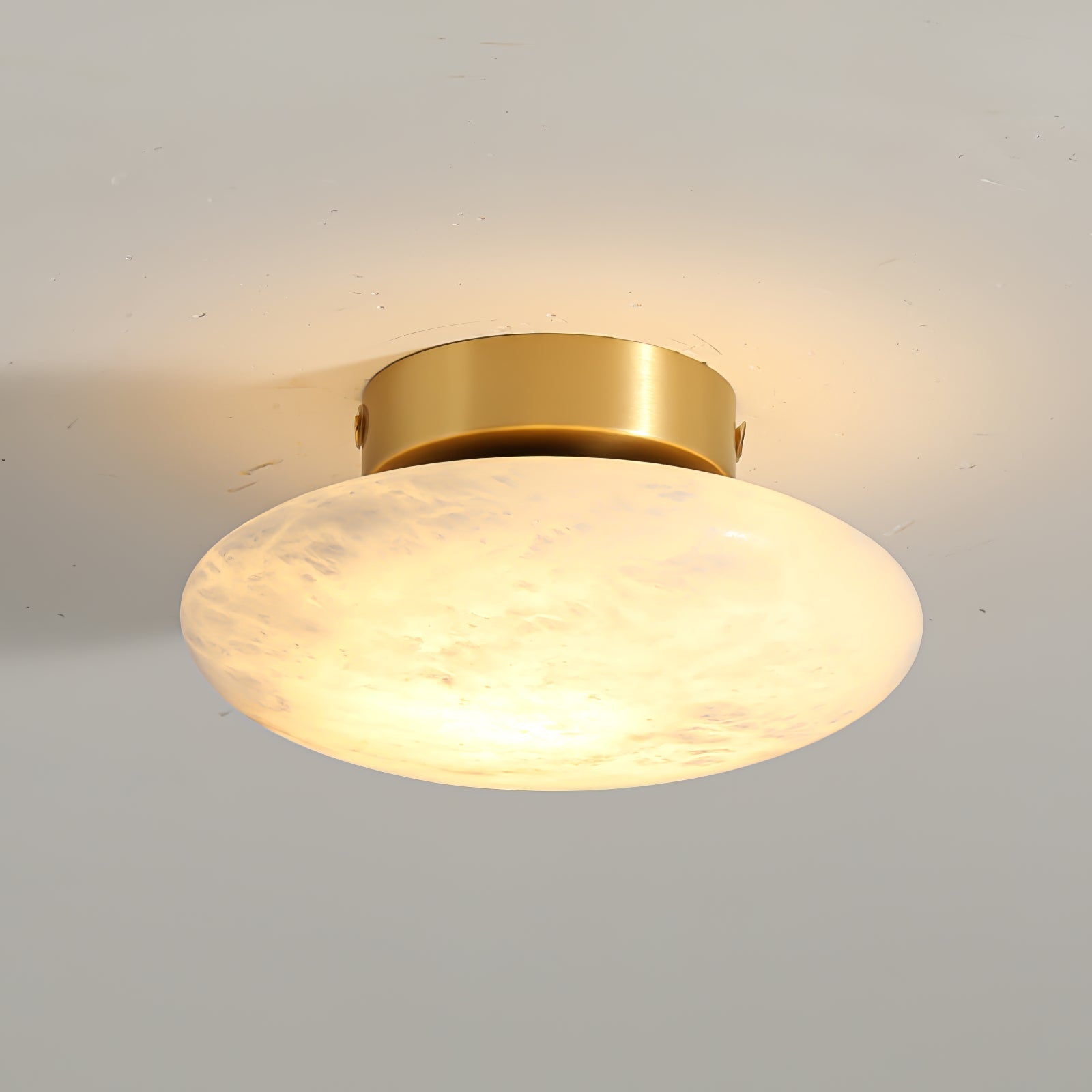 Vanorara Minimalist Alabaster Flush Mount Ceiling Light - Letslighting
