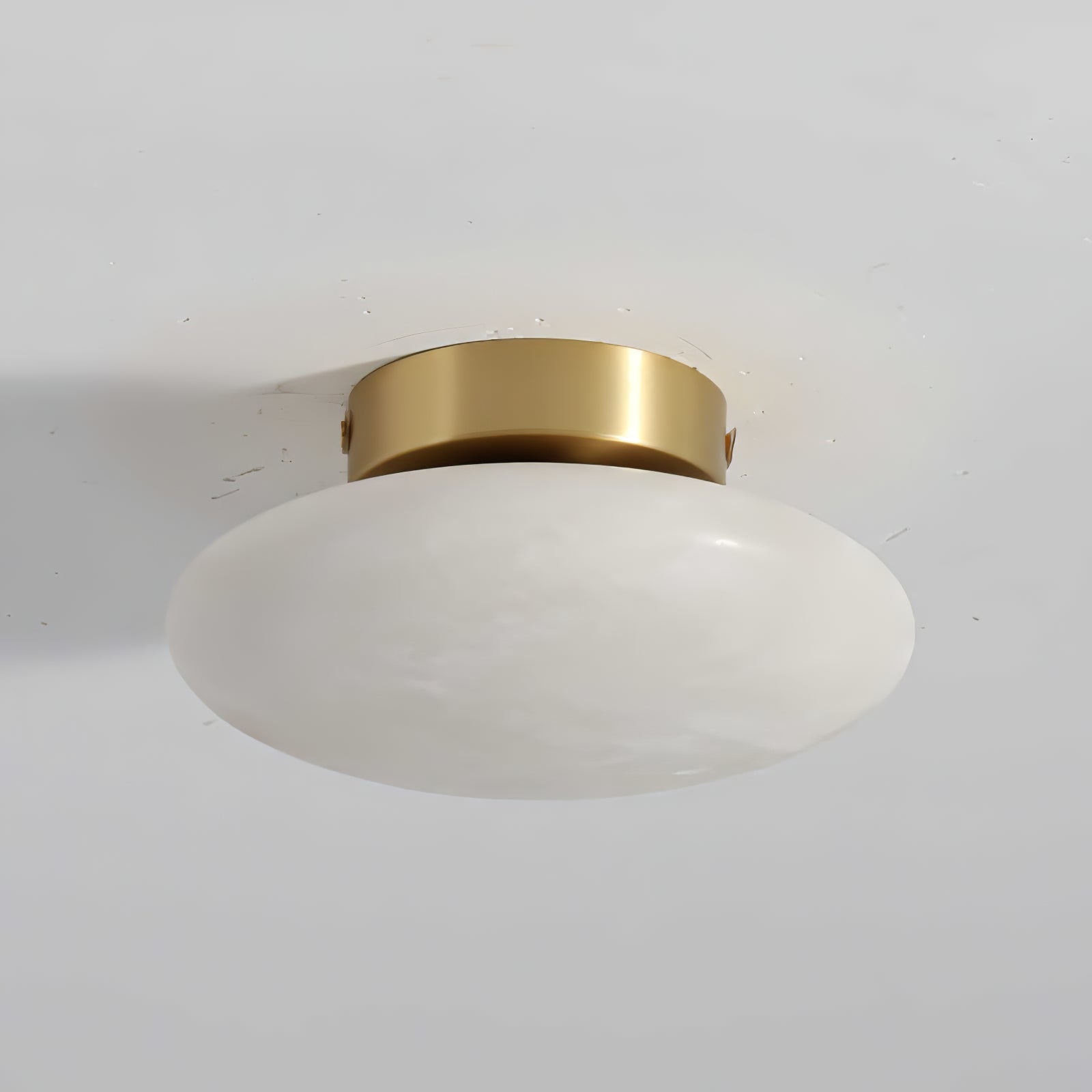 Vanorara Minimalist Alabaster Flush Mount Ceiling Light - Letslighting