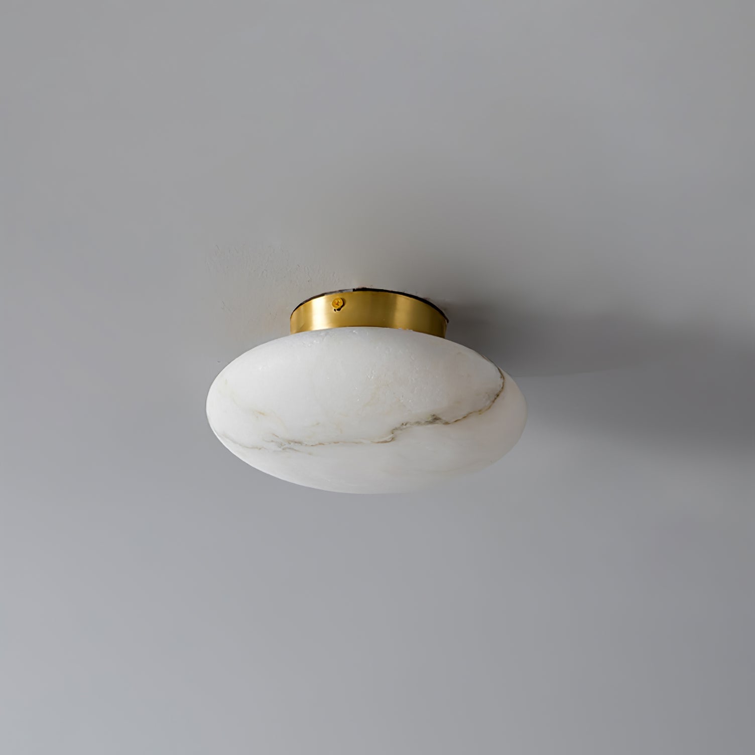 Vanorara Minimalist Alabaster Flush Mount Ceiling Light - Letslighting