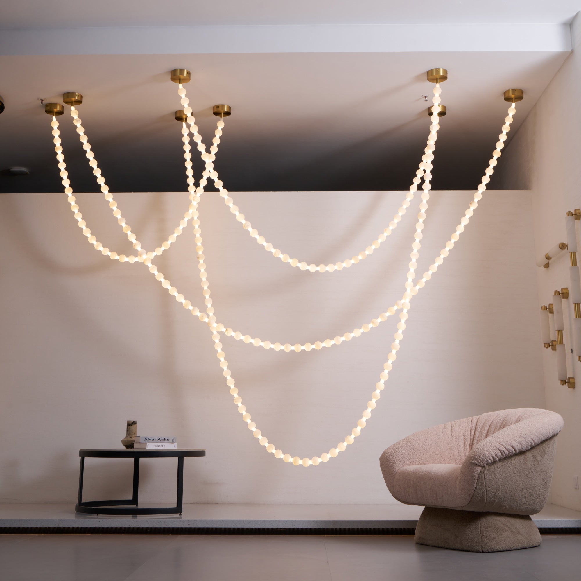 Alabaster Pearl Necklace Chandelier - Letslighting