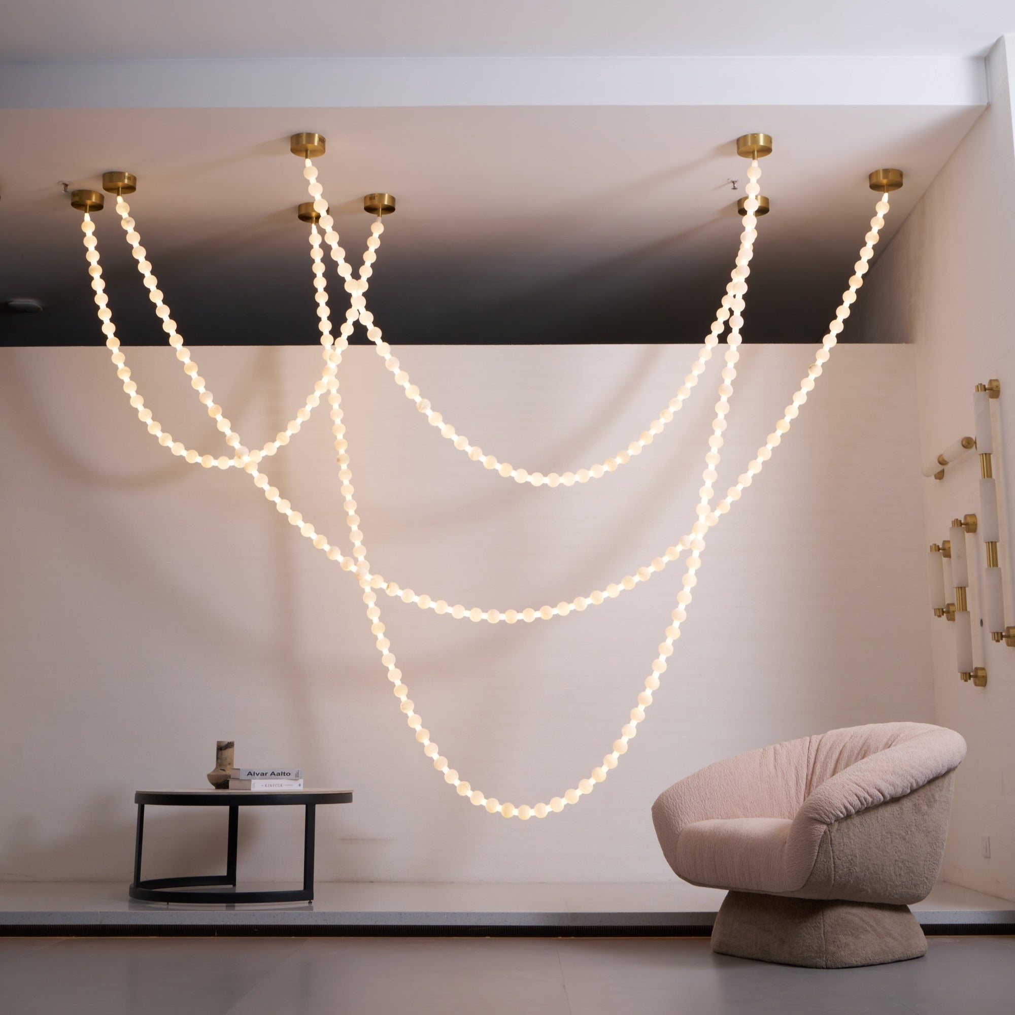Alabaster Pearl Necklace Chandelier - Letslighting