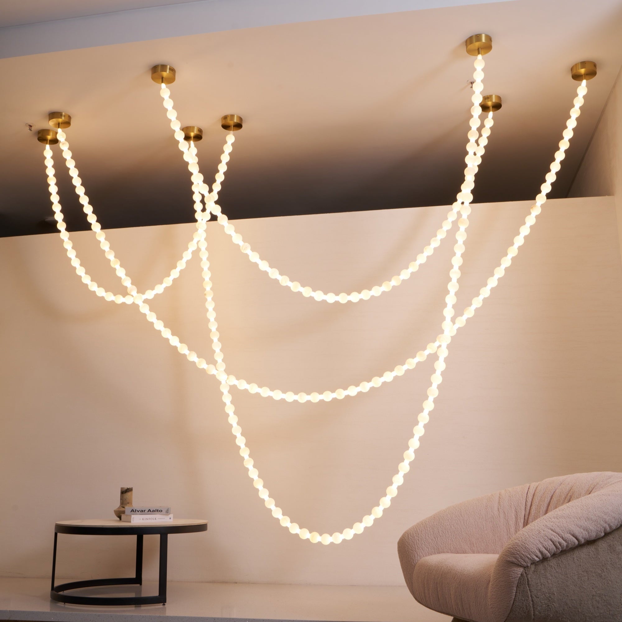 Alabaster Pearl Necklace Chandelier - Letslighting