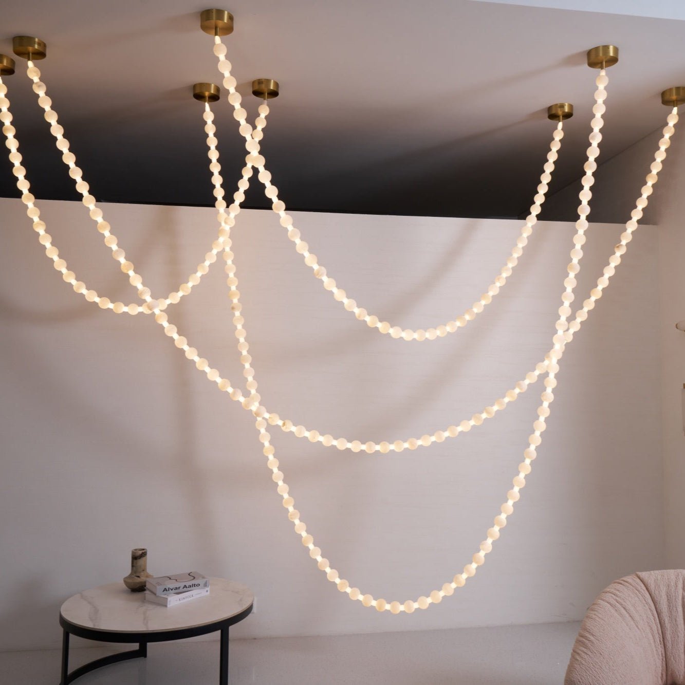 Alabaster Pearl Necklace Chandelier - Letslighting