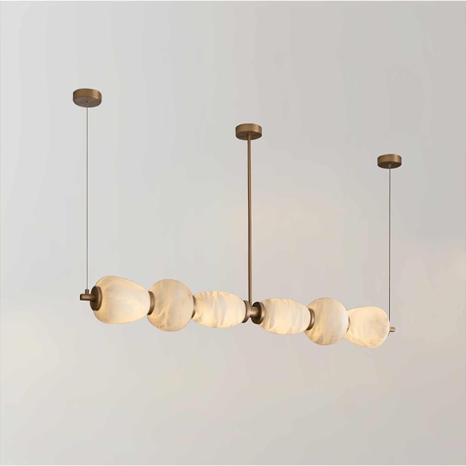 Pebble Modern Metal & Alabaster Chandelier