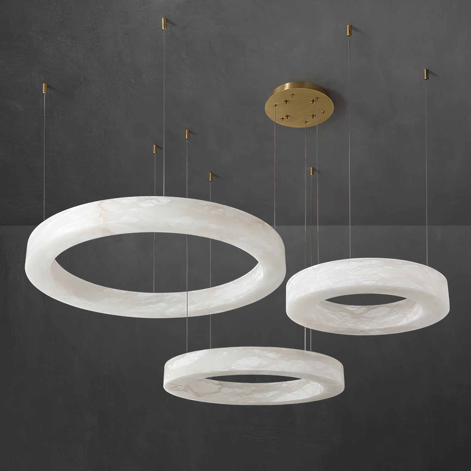 Plotuvyn Luxury Ring Alabaster Chandelier - Letslighting