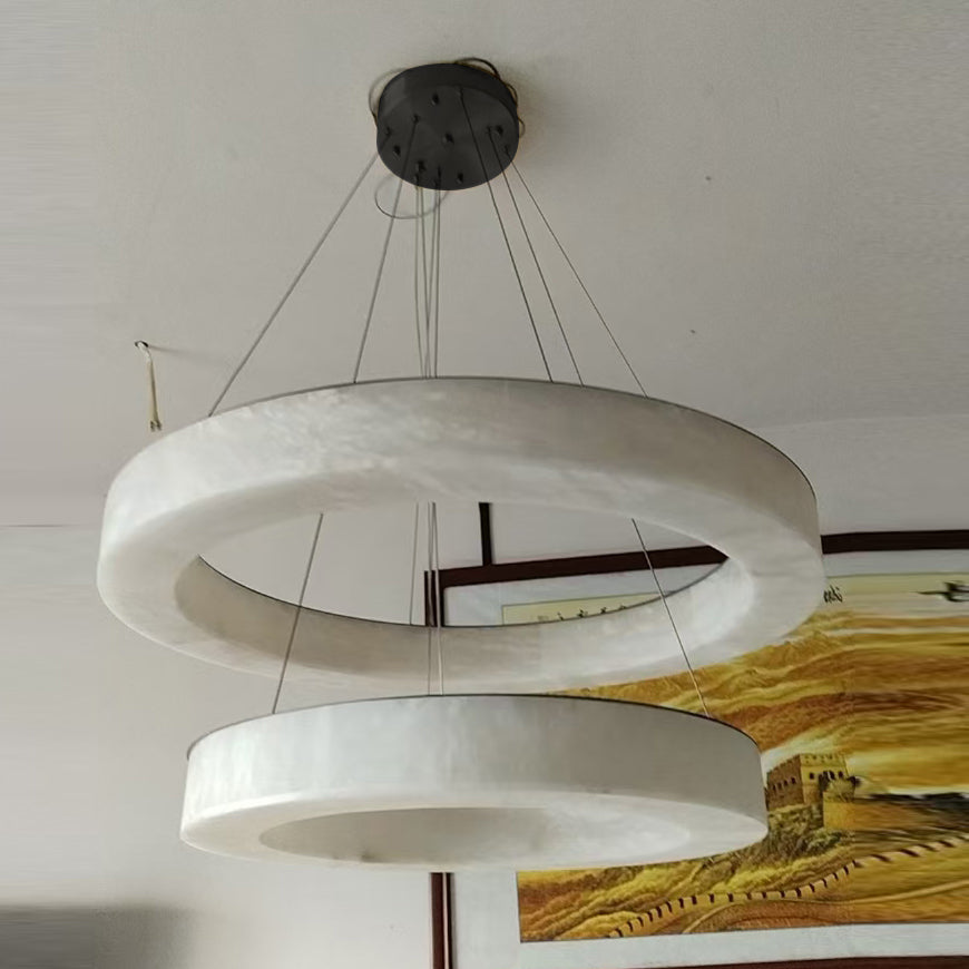 Plotuvyn Luxury Ring Alabaster Chandelier - Letslighting