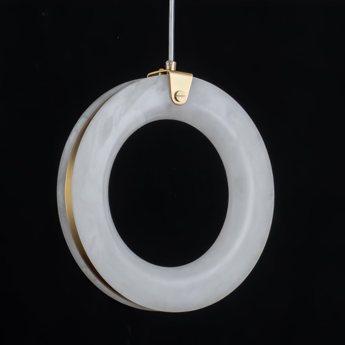 Alabaster Modern Metal Pendant Light