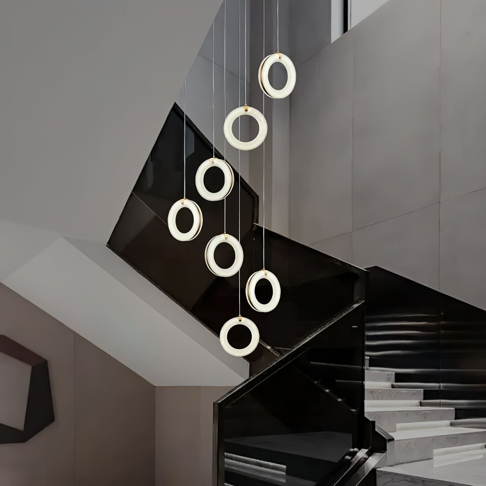 Alabaster Modern Metal Pendant Light