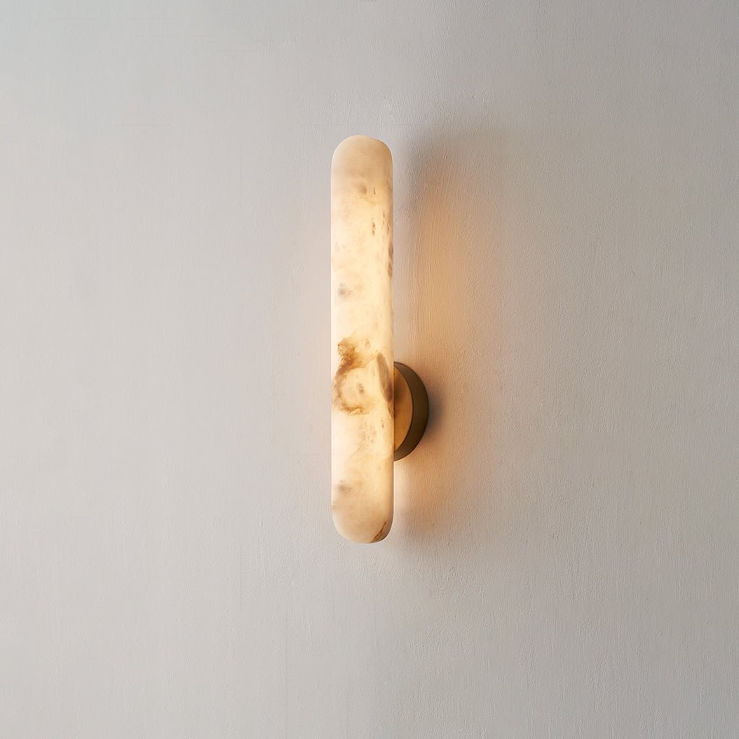 Rod Modern Alabaster & Brass Sconce