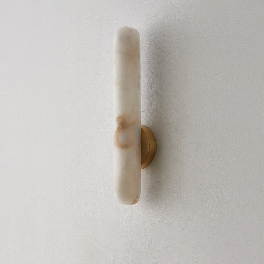 Rod Modern Alabaster & Brass Sconce