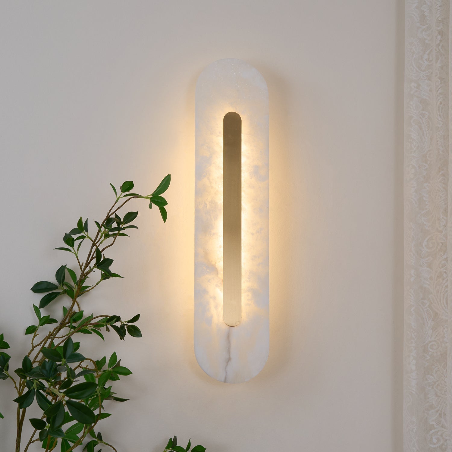 Kristy Alabaster Rounded Wall Lamp - Letslighting