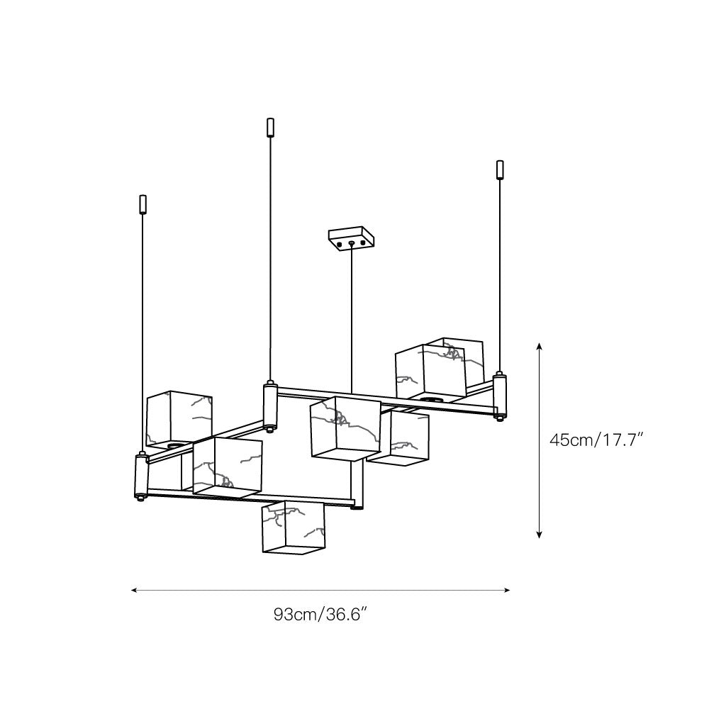 Ostruvye Individual Creativity Box Alabaster Chandelier - Letslighting
