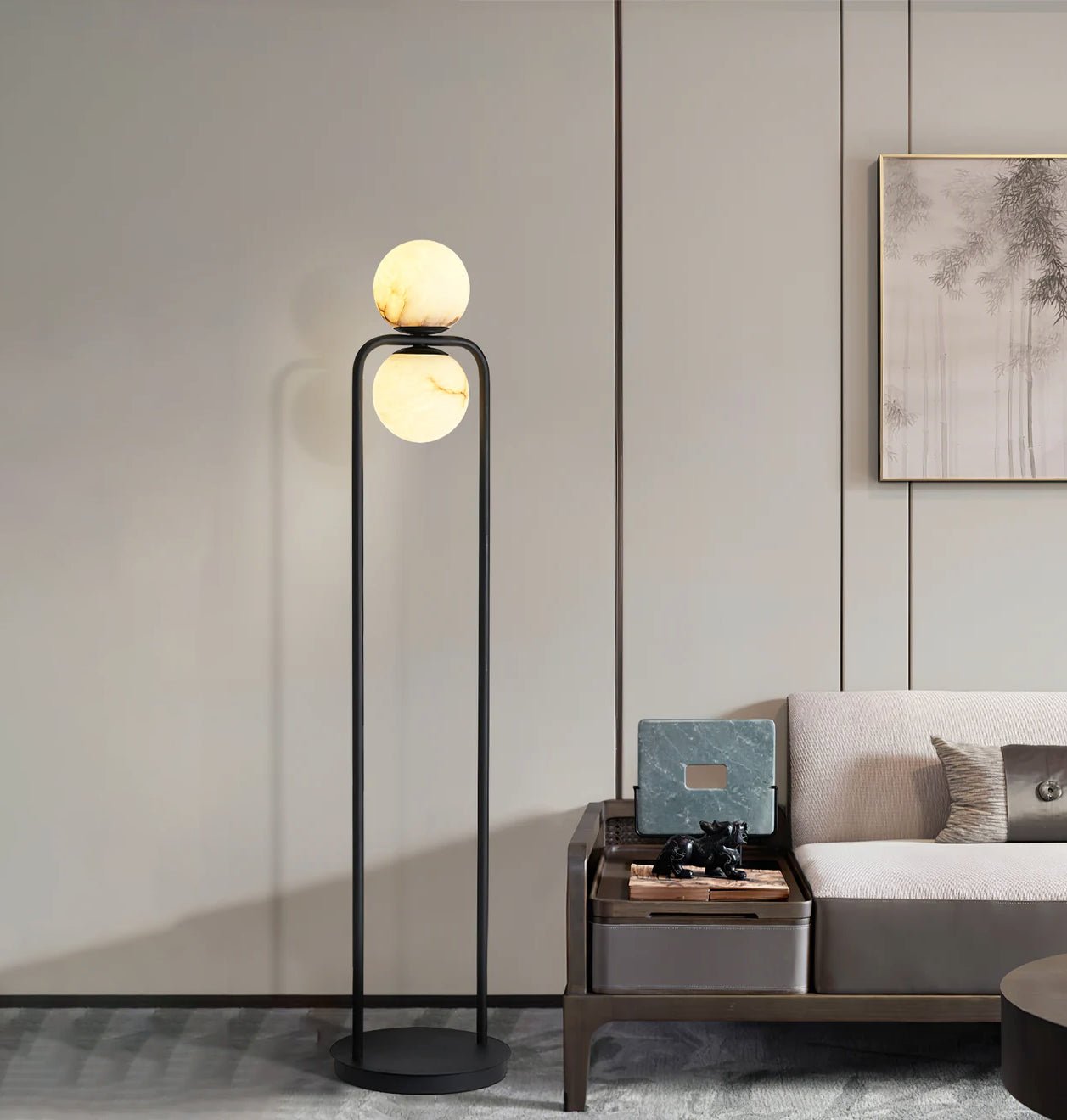 Callista Minimalist Alabaster Floor Lamp - Letslighting