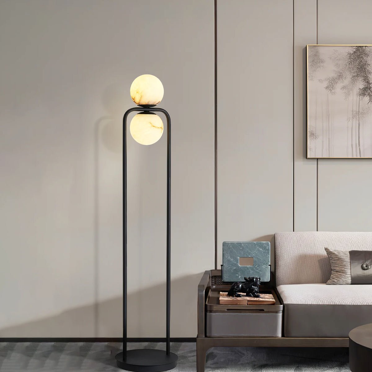 Callista Minimalist Alabaster Floor Lamp - Letslighting