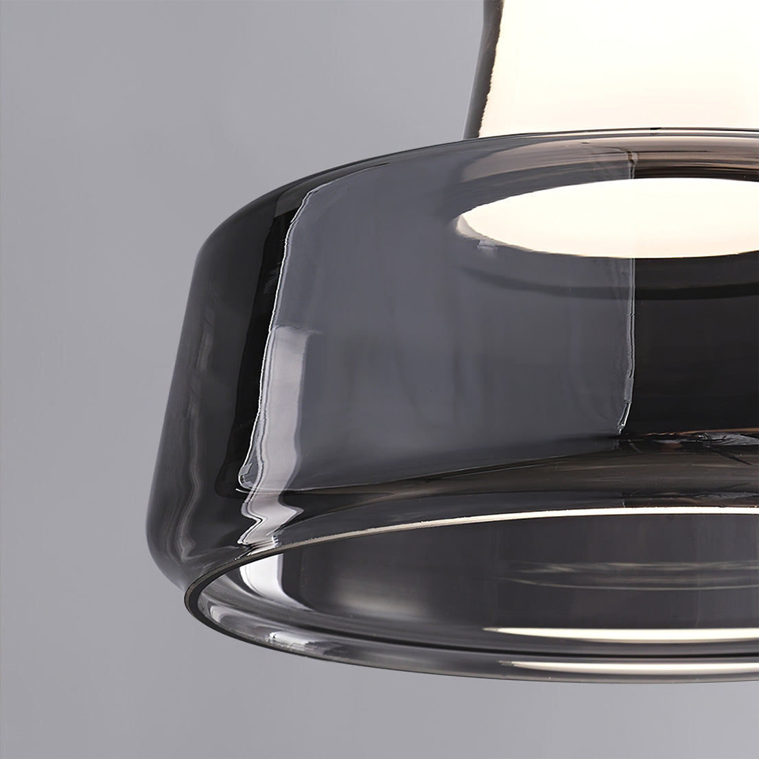 Alain Pendant Lamp Chrome Glass Shade Adjustable Height Modern - Letslighting