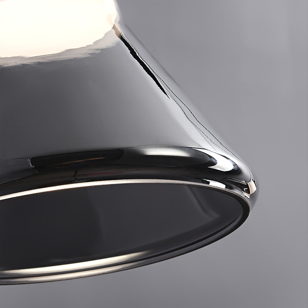 Alain Pendant Lamp Chrome Glass Shade Adjustable Height Modern - Letslighting