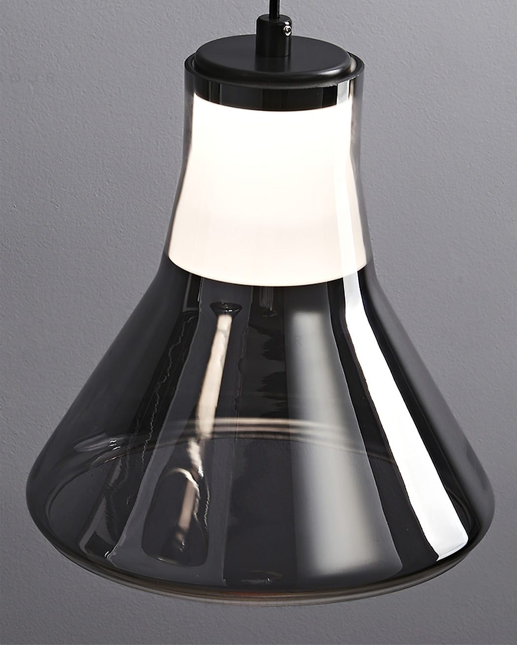 Alain Pendant Lamp Chrome Glass Shade Adjustable Height Modern - Letslighting