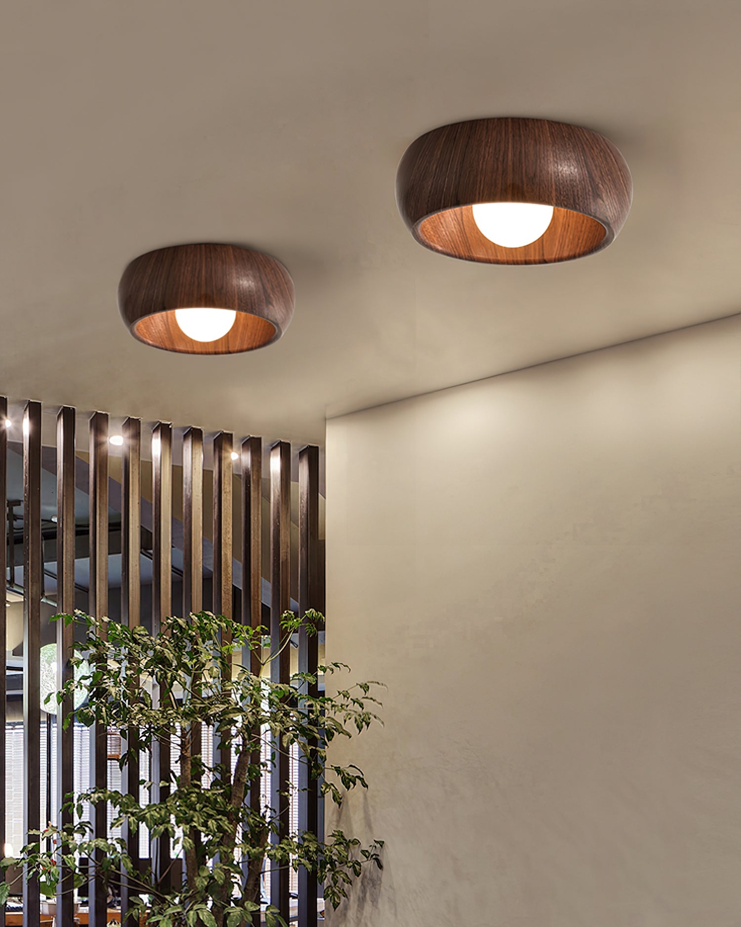 Alana Ceiling Light Minimalist Wood Finish Fixture - Letslighting