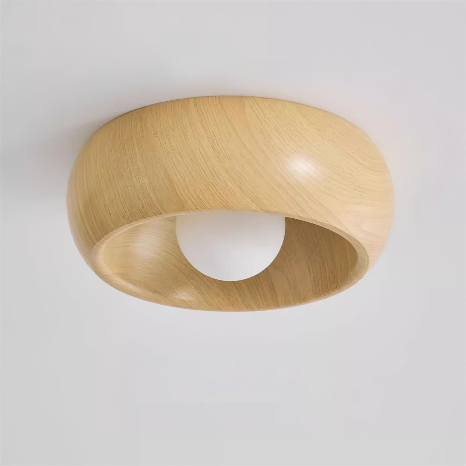 Alana Ceiling Light Minimalist Wood Finish Fixture - Letslighting