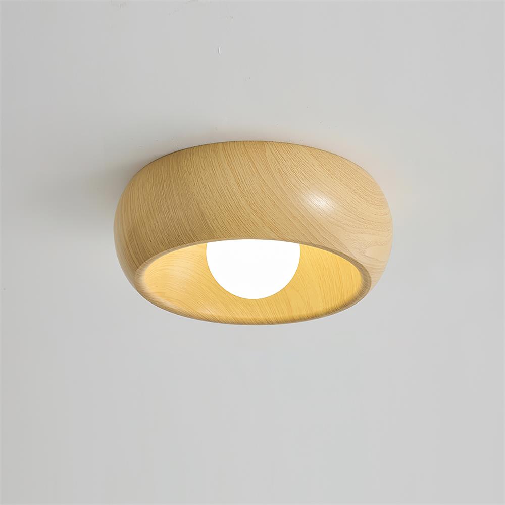 Alana Ceiling Light Minimalist Wood Finish Fixture - Letslighting