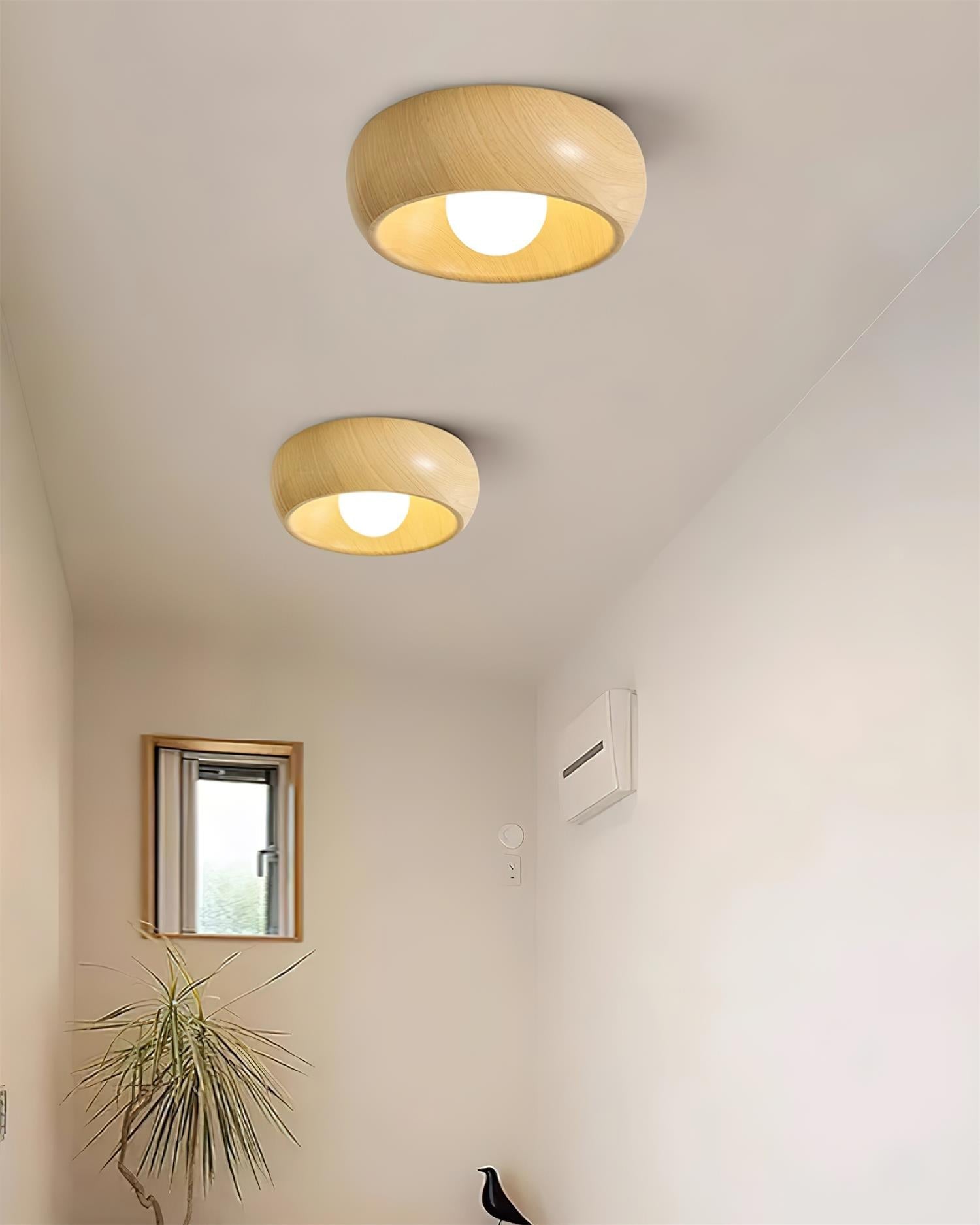 Alana Ceiling Light Minimalist Wood Finish Fixture - Letslighting