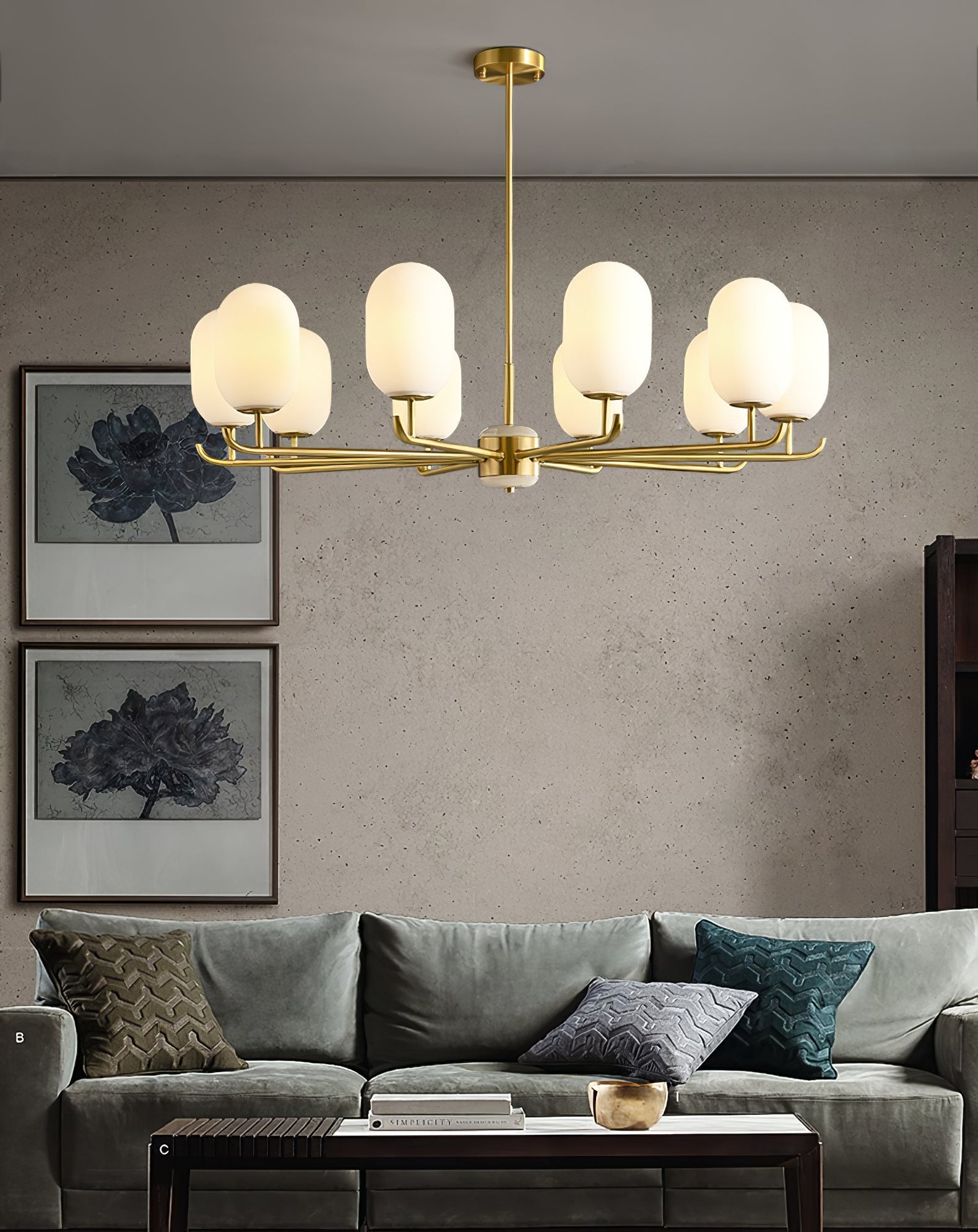 Sifuvyn Modern Geometric Glass Chandelier - Letslighting