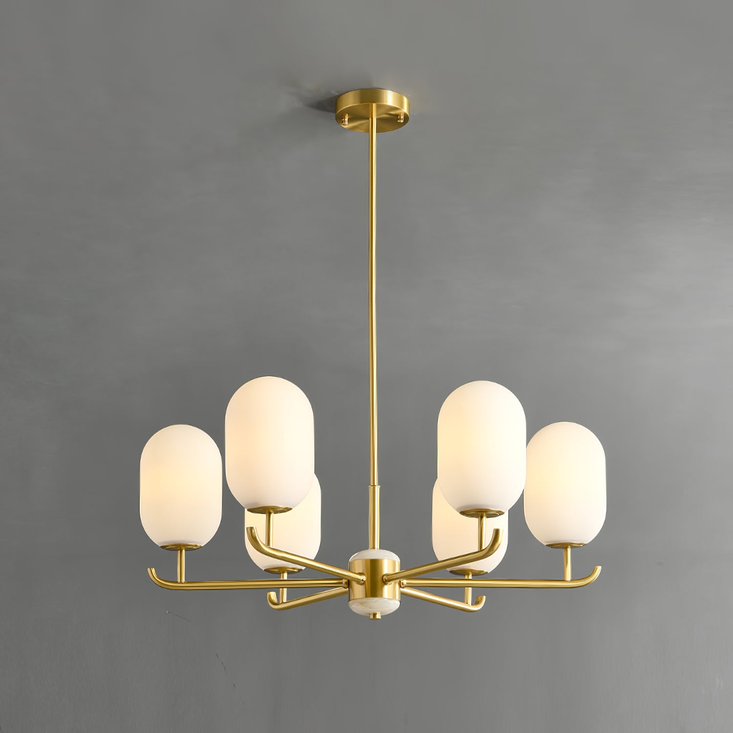 Sifuvyn Modern Geometric Glass Chandelier - Letslighting