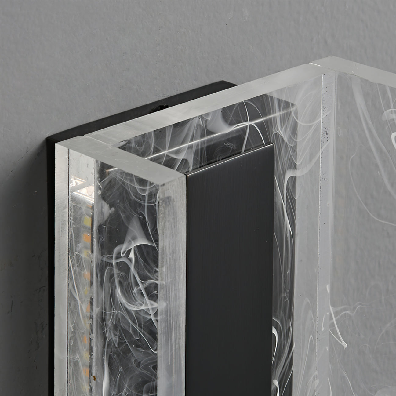 Alberta Wall Lamp Modern Textured Glass Sconce - Letslighting
